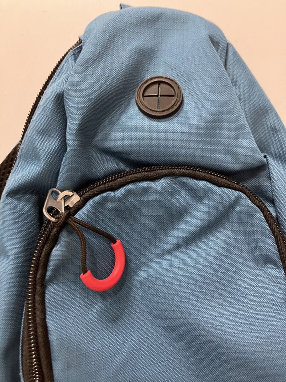 Disney Mickey Mouse Teal Blue Sling Bag Crossbody Backpack Adjustable Strap - Picture 3 of 9